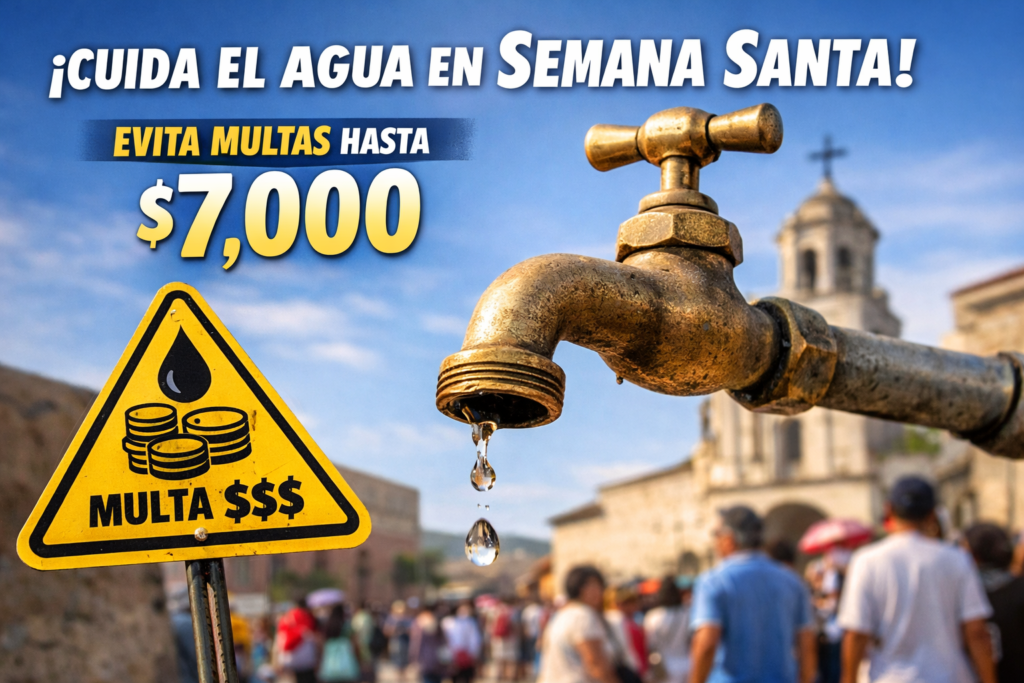 ¡Cuidado con el agua en Semana Santa! Podrías pagar hasta 7 mil pesos ...
